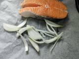 紙包鹽蔥烤鮭魚