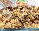 A picture of step 8 of Mutton yakhni pulao.