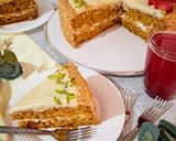عکس مرحله 9 از دستور کیک کافی شاپی هویج و گردو