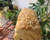 Foto langkah ke 5 dari resep Roti Tawar Oatmeal - Cheese Raisin Almond (Ulen 1 menit).