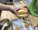 Foto langkah ke 3 dari resep Bread bun bagelen cream meises #homemadebylita.