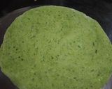 A picture of step 2 of Palak paneer paratha.