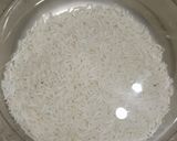 A picture of step 1 of Jeera rice.
