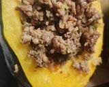 A picture of step 2 of Stuffed Acorn Squash.