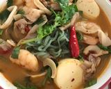 รูปขั้นตอนการทำที่ 3 ของ ต้มยำซีฟู้ดเต้าหู้ไข่น้ำข้น คีโต