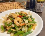 黃金蝦XO醬炒鮮蝦蘆筍的食譜步驟6照片