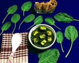 A picture of step 9 of Palak Paneer.