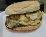 Foto del paso 14 de la receta: Sándwich🥙de berenjena,🍆calabacín y queso🧀crema🥯