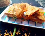 चीज़ी कॉर्न एंड कैप्सिकम सैंडविच (Cheesy corn aur capsicum sandwich recipe in hindi) रेसिपी चरण 9 फोटो