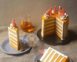 Gambar langkah 17 resipi Orange Ombre Cake.
