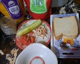 A picture of step 1 of Club chicken sandwich.