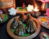 A picture of step 8 of Panjiri Modak.