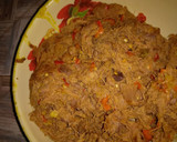 A picture of step 2 of Meat floss(dambun nama).