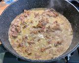 Une image de l'étape 17 de Tagliatelles à la viande séchée, girolles et crème de courgettes.