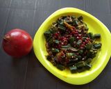 A picture of step 9 of Bhindi anardana.