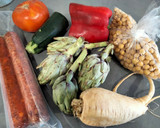 Foto del paso 1 de la receta: Garbanzos con chorizo y verduras