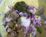 A picture of step 1 of Besan pancake.
