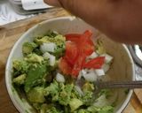A picture of step 1 of Mexican avocado cheese taco.