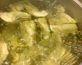 Foto del paso 1 de la receta Pasta a los quesos con alcachofas y pollo