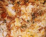 A picture of step 8 of Prawns biryani.