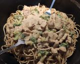 Φωτογραφία βήματος 6 της συνταγής "Spaghetti alfredo με κοτόπουλο και μπρόκολο" 🐔🍝