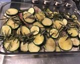 Une image de l'étape 4 de Dos de julienne aux courgettes,romarin,oignons et tomates séchées.