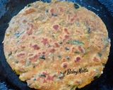 A picture of step 4 of Arbi Leaves Thepla /Parathas.