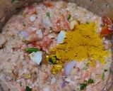 A picture of step 3 of Soya chunk gravy.