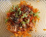 Foto del paso 2 de la receta Ensalada de zanahoria, apio y tomate perita al sésamo