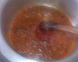 A picture of step 3 of Spaghetti with egg curry and french beans.