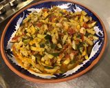 Une image de l'étape 9 de Courgettes bicolores et tomates à l'ail, basilic et persil.