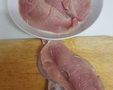 A picture of step 1 of Meat with potatoes in the oven.