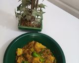 A picture of step 6 of Aloo bengan.