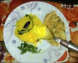 A picture of step 3 of Lemon Rice.