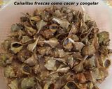 Foto del paso 8 de la receta: Cañaíllas frescas. Cómo cocer y congelar