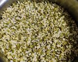 A picture of step 1 of Dalwada (green moong dal vada).