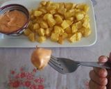A picture of step 5 of Air Fryer Patatas Bravas.