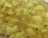A picture of step 5 of Aloo ki Tarkari.