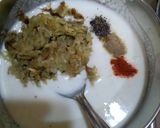 A picture of step 3 of Lauki ka raita.