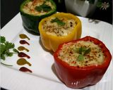 A picture of step 7 of Cheesy Keema Stuffed Capsicum.