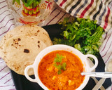 A picture of step 2 of Paneer butter masala without onion and garlic curry 🍛.