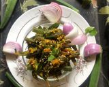 A picture of step 4 of Okra (sweet and sour).