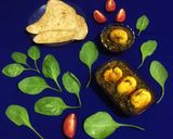 A picture of step 9 of Egg Palak Curry.