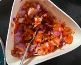 A picture of step 2 of Masala papad.