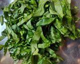A picture of step 1 of Crispy spinach.