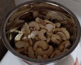 A picture of step 2 of Kaju Katli (Kaju burfi) Cashew fudge.