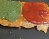 A picture of step 5 of Club cheese chilla sandwich.