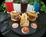 A picture of step 12 of Noodle Burger with Aloo Tikki.