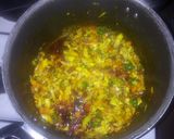 A picture of step 5 of Chakalaka South African food.