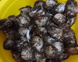 Hình bước làm 1 của món Sò lông nướng mở hành